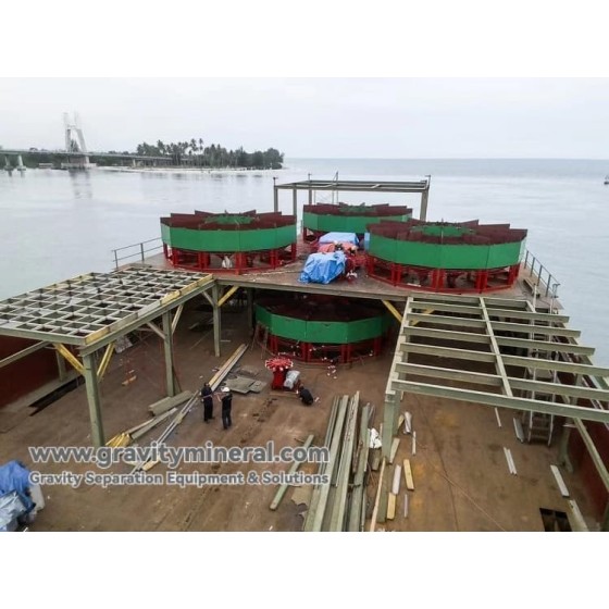 Schwerkraftaufbereitungslösung für Zinn-Seifenvorkommen in marinen Lagerstätten